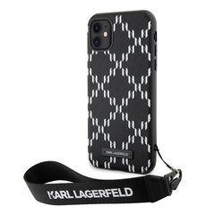 Original Pouch KARL LAGERFELD Saffiano Monogram Losange KLHCN61SAKLMBSK for Iphone 11| Xr Black цена и информация | Чехлы для телефонов | pigu.lt