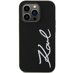 Original Pouch KARL LAGERFELD hardcase Silicone Signature KLHCN61SKSVGK for Iphone 11| Xr Black цена и информация | Чехлы для телефонов | pigu.lt