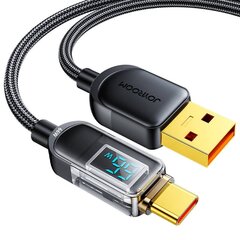 Кабель Prism USB/USB-C 66W 1.2 м от Joyroom S-AC066A16 (черный) цена и информация | Кабели для телефонов | pigu.lt