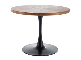Обеденный стол Signal Amadeo, коричневый/черный цвет цена и информация | Кухонные и обеденные столы | pigu.lt