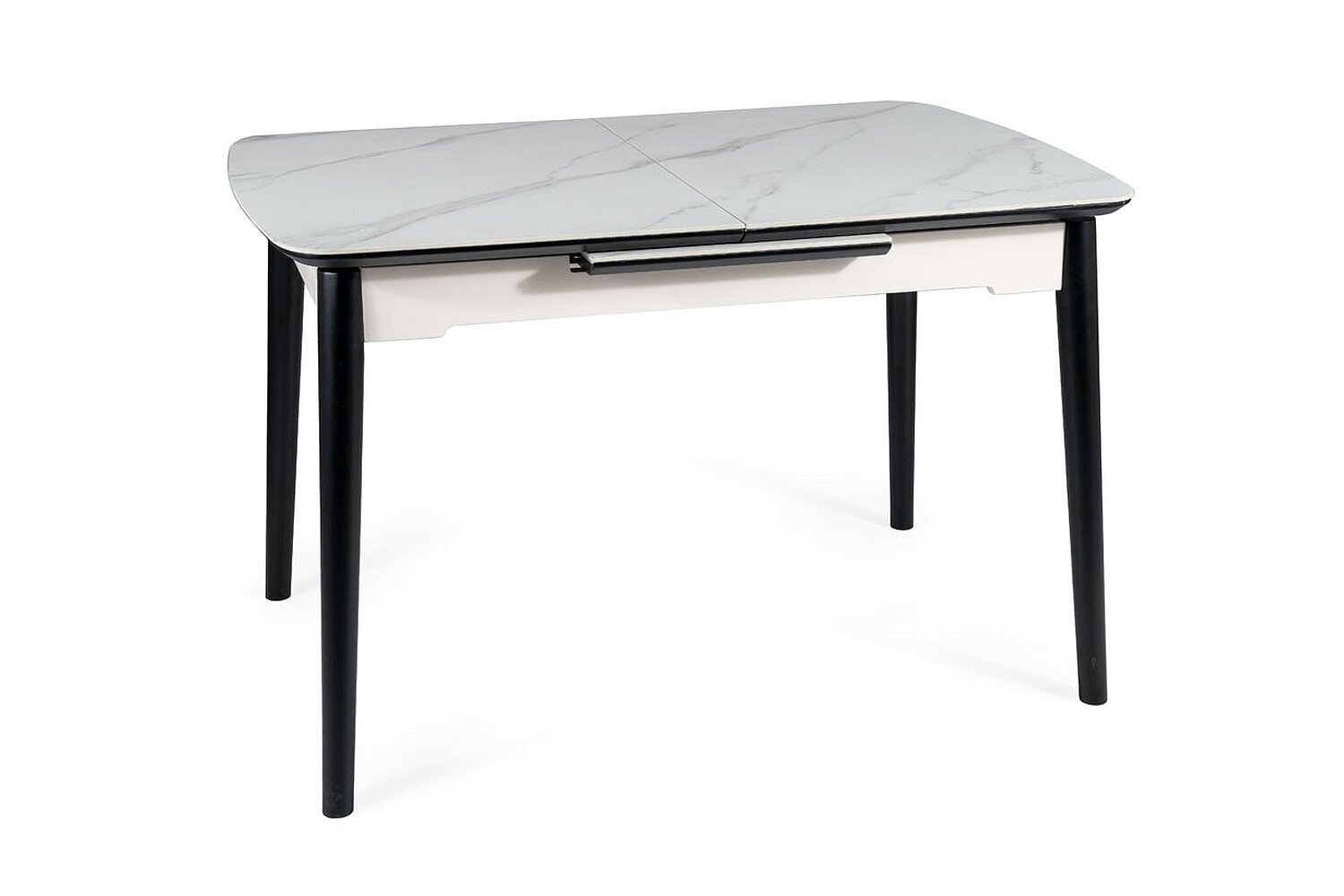 Valgomojo stalas Signal Apollo, juodas/baltas kaina ir informacija | Virtuvės ir valgomojo stalai, staliukai | pigu.lt