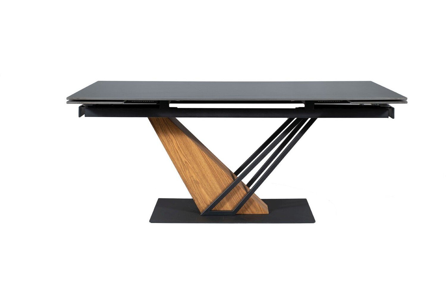 Valgomojo stalas Signal Genesis, rudas/juodas kaina ir informacija | Virtuvės ir valgomojo stalai, staliukai | pigu.lt