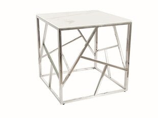 Журнальный столик Signal Escada B II, цвет белый/серебристый цена и информация | Журнальные столы | pigu.lt
