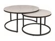 2-jų kavos staliukų komplektas Signal Ferrante C, baltas/juodas kaina ir informacija | Kavos staliukai | pigu.lt