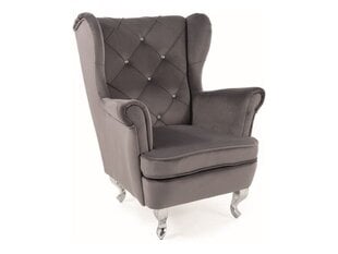 Кресло для гостиной Signal Lili Velvet, серый цвет цена и информация | Детские диваны, кресла | pigu.lt