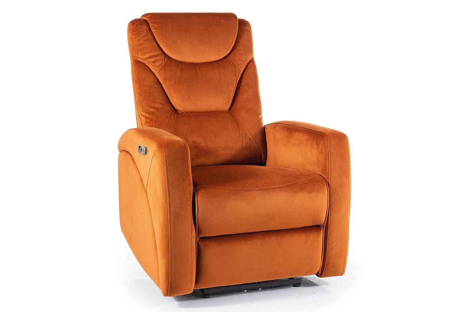 Svetainės fotelis Signal Kronos Velvet, oranžinis kaina ir informacija | Svetainės foteliai | pigu.lt