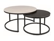 2-jų kavos staliukų komplektas Signal Ferrante B, baltas/juodas kaina ir informacija | Kavos staliukai | pigu.lt