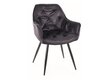 2-jų valgomojo kėdžių komplektas Signal Cherry Monolith, pilkas/juodas kaina ir informacija | Virtuvės ir valgomojo kėdės | pigu.lt