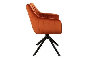 2-jų valgomojo kėdžių komplektas Signal Azalia Velvet, oranžinis/juodas kaina ir informacija | Virtuvės ir valgomojo kėdės | pigu.lt