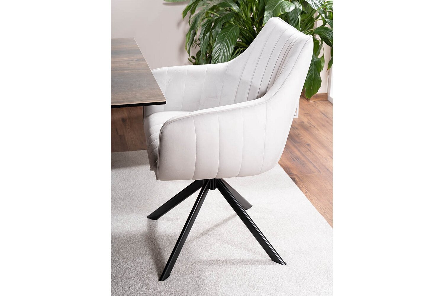 2-jų valgomojo kėdžių komplektas Signal Azalia Velvet, pilkas/juodas kaina ir informacija | Virtuvės ir valgomojo kėdės | pigu.lt