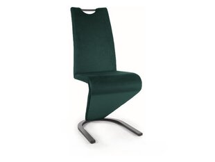 2-jų valgomojo kėdžių komplektas Signal H-090 Velvet, žalias/juodas kaina ir informacija | Virtuvės ir valgomojo kėdės | pigu.lt