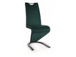 2-jų valgomojo kėdžių komplektas Signal H-090 Velvet, žalias/juodas цена и информация | Virtuvės ir valgomojo kėdės | pigu.lt