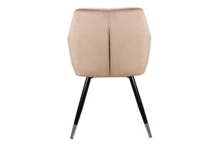 Комплект из 2 обеденных стульев Signal Nuxe Velvet, бежевый/черный цвет цена и информация | Стулья для кухни и столовой | pigu.lt