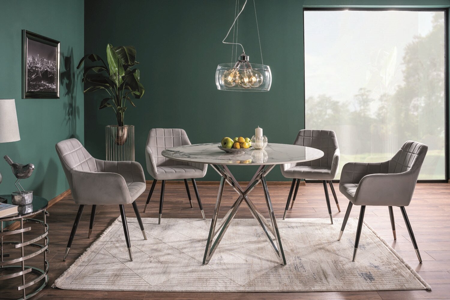 2-jų valgomojo kėdžių komplektas Signal Nuxe Velvet, smėlio spalvos/juodas цена и информация | Virtuvės ir valgomojo kėdės | pigu.lt