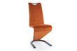 2-jų valgomojo kėdžių komplektas Signal H-090 Velvet, oranžinis/juodas kaina ir informacija | Virtuvės ir valgomojo kėdės | pigu.lt
