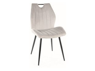 Набор из 4 обеденных стульев Signal Arco Velvet, серый/черный цвет цена и информация | Стулья для кухни и столовой | pigu.lt