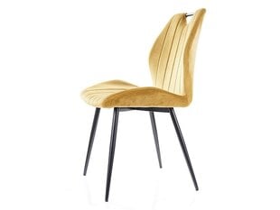 Набор из 4 обеденных стульев Signal Arco Velvet, оранжевый/черный цвет цена и информация | Стулья для кухни и столовой | pigu.lt