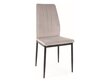 4-ių valgomojo kėdžių komplektas Signal Atom Velvet, pilkas/juodas kaina ir informacija | Virtuvės ir valgomojo kėdės | pigu.lt