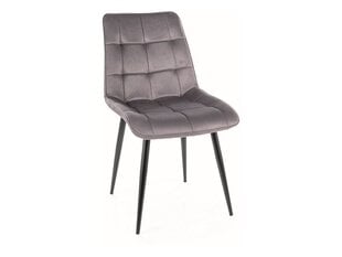 4-ių valgomojo kėdžių komplektas Signal Chic Monolith, pilkas/juodas kaina ir informacija | Virtuvės ir valgomojo kėdės | pigu.lt
