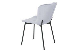 Набор из 4-х обеденных стульев Signal Colby Velvet, серый/черный цвет цена и информация | Стулья для кухни и столовой | pigu.lt