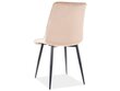 4-ių valgomojo kėdžių komplektas Signal Chic D Velvet, juodas/rudas kaina ir informacija | Virtuvės ir valgomojo kėdės | pigu.lt