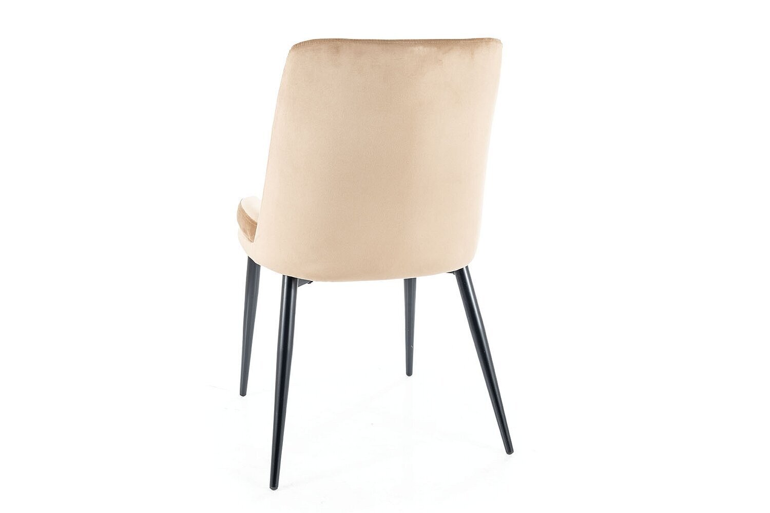 4-ių valgomojo kėdžių komplektas Signal Kayla Velvet, oranžinis/juodas kaina ir informacija | Virtuvės ir valgomojo kėdės | pigu.lt