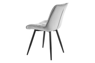 Комплект из 4 обеденных стульев Signal Cherry II Velvet, серый/черный цвет цена и информация | Стулья для кухни и столовой | pigu.lt