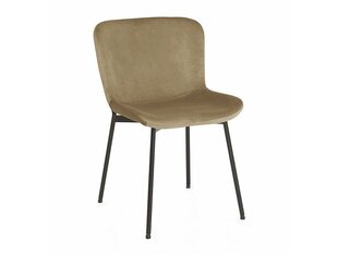 4-ių valgomojo kėdžių komplektas Signal Colby Velvet, smėlio spalvos/juodas kaina ir informacija | Virtuvės ir valgomojo kėdės | pigu.lt