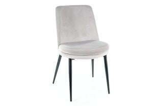 4-ių valgomojo kėdžių komplektas Signal Kayla Velvet, pilkas/juodas kaina ir informacija | Virtuvės ir valgomojo kėdės | pigu.lt
