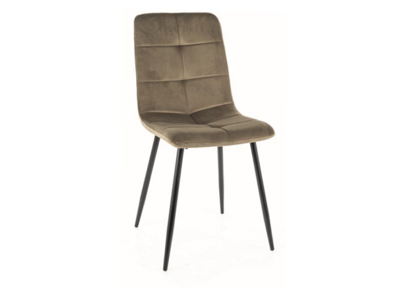 4-ių valgomojo kėdžių komplektas Signal Ivo Velvet, žalias/juodas kaina ir informacija | Virtuvės ir valgomojo kėdės | pigu.lt
