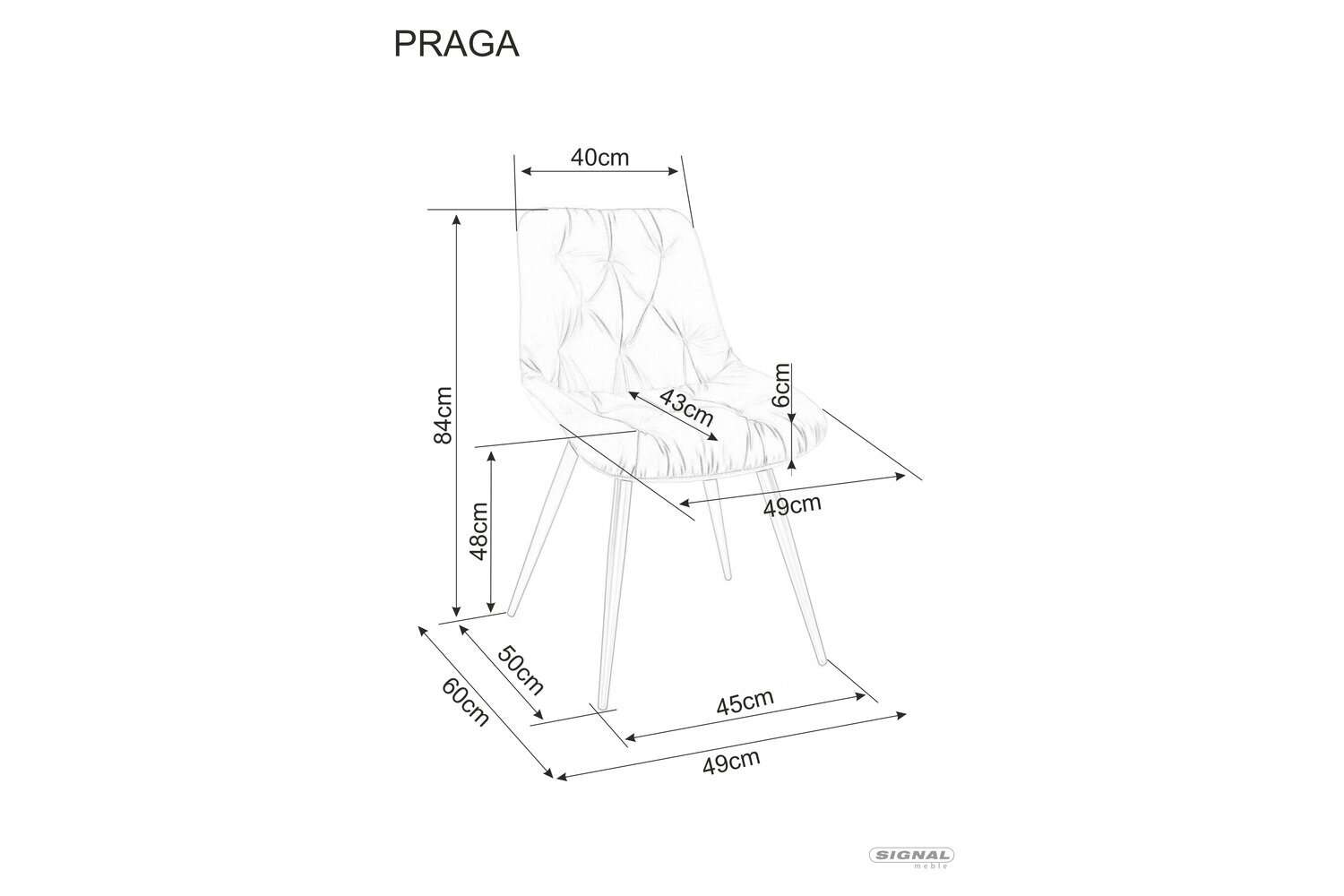 4-ių valgomojo kėdžių komplektas Signal Praga Velvet, žalias/juodas цена и информация | Virtuvės ir valgomojo kėdės | pigu.lt