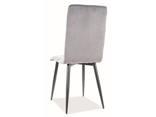 4-ių valgomojo kėdžių komplektas Signal Otto Velvet, pilkas/juodas kaina ir informacija | Virtuvės ir valgomojo kėdės | pigu.lt