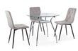 4-ių valgomojo kėdžių komplektas Signal Tom Velvet, smėlio spalvos/juodas kaina ir informacija | Virtuvės ir valgomojo kėdės | pigu.lt