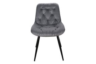 4-ių valgomojo kėdžių komplektas Signal Praga Velvet, pilkas/juodas kaina ir informacija | Virtuvės ir valgomojo kėdės | pigu.lt