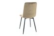 4-ių valgomojo kėdžių komplektas Signal Tom Velvet, žalias/juodas kaina ir informacija | Virtuvės ir valgomojo kėdės | pigu.lt