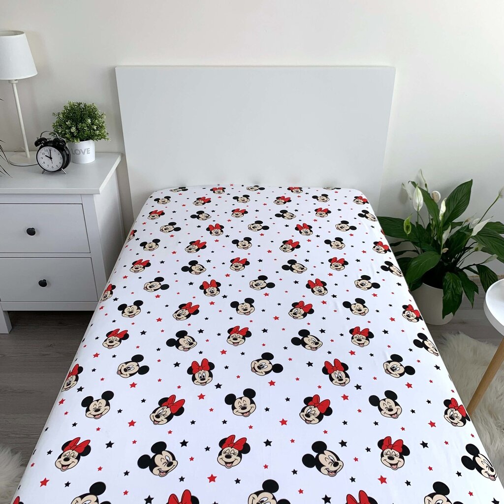 Paklodė Mickey and Minnie Stars, 90x200 cm kaina ir informacija | Paklodės | pigu.lt