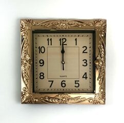 Настенные часы, 30 см, золото и черный цена и информация | Часы | pigu.lt