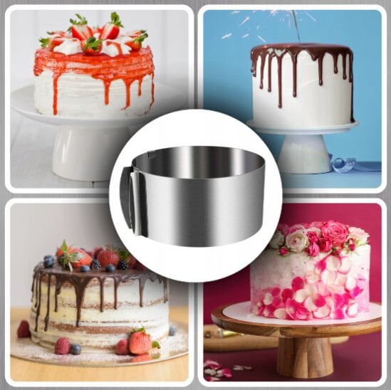Reguliuojama kepimo forma tortams, 15-30cm kaina ir informacija | Kepimo indai, popierius, formos | pigu.lt