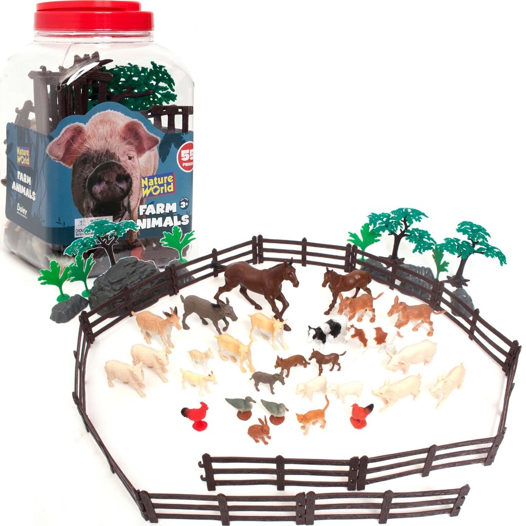 Ūkinių gyvūnų figūrėlių rinkinys Boley, 55 vnt. kaina ir informacija | Žaislai berniukams | pigu.lt