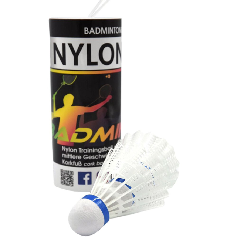 Badmintono plunksnelės Sunflex Nylon, baltos kaina ir informacija | Badmintonas | pigu.lt