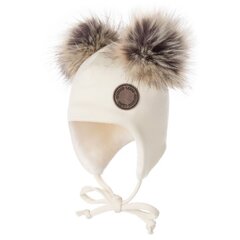 Детская шапка Lenne из мериносовой шерсти Pipu 23588*100, белая, 4741593397790 цена и информация | Шапки, перчатки, шарфы для девочек | pigu.lt