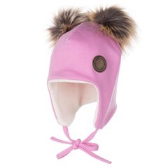 Детская шапка Lenne из мериносовой шерсти Pipu 23588*182, розовая, 4741593397530 цена и информация | Шапки, перчатки, шарфы для девочек | pigu.lt
