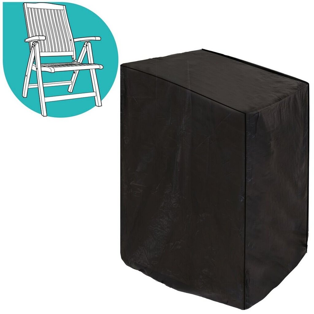 Lauko kėdės uždangalas Bigbuy Garden, 89x76x107 cm, juodas kaina ir informacija | Pagalvės, užvalkalai, apsaugos | pigu.lt