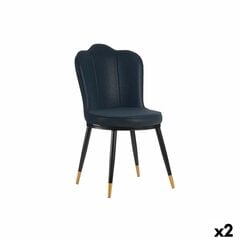 Fotelis Gift Decor Kriauklė, mėlynas/juodas kaina ir informacija | Svetainės foteliai | pigu.lt