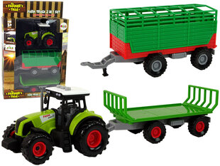 Žaislinis traktorius su priekaba Lean Toys kaina ir informacija | Žaislai berniukams | pigu.lt