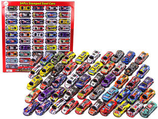 Resoraki Cars Набор спортивных автомобилей 50 шт. цена и информация | Игрушки для мальчиков | pigu.lt