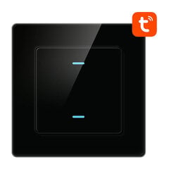 Smart Light Switch WiFi Avatto N-TS10-B2 2 Way TUYA (black) цена и информация | Выключатели, розетки | pigu.lt