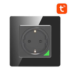 Išmanus sieninis elektros lizdas WiFi Avatto N-WOT10-EU-B TUYA, juodas kaina ir informacija | Elektros jungikliai, rozetės | pigu.lt