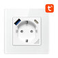 Išmanus sieninis elektros lizdas WiFi Avatto N-WOT10-USB-W TUYA USB USB-C, baltas kaina ir informacija | Elektros jungikliai, rozetės | pigu.lt
