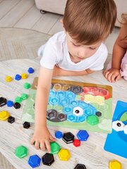 Мозайка – БОЖЬЯ КОРОВКА, 52 шт (шестиугольные БОЛЬШИЕ фишки) цена и информация | Развивающие игрушки | pigu.lt